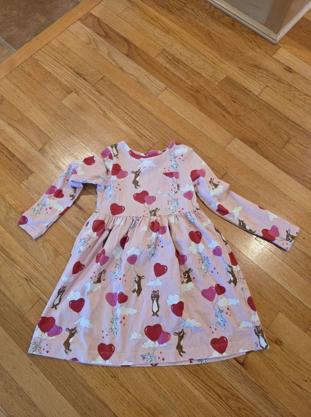 Mini Boden Girl's Hearts & Bunnies Jersey Dress